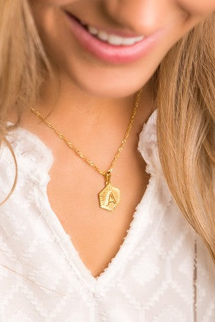 Initial Medallion Necklace