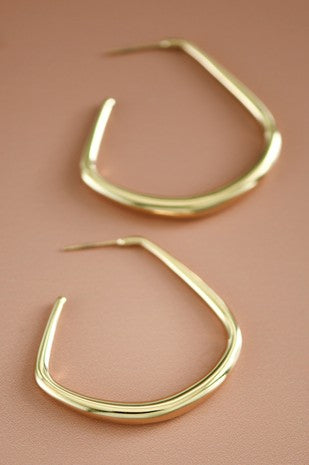 Radiant Geometric Gold Hoops