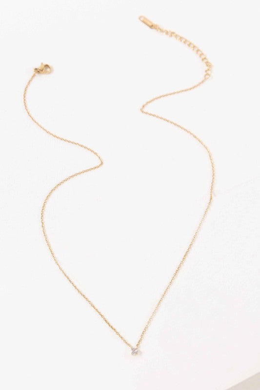 Single Charm Stone Necklace