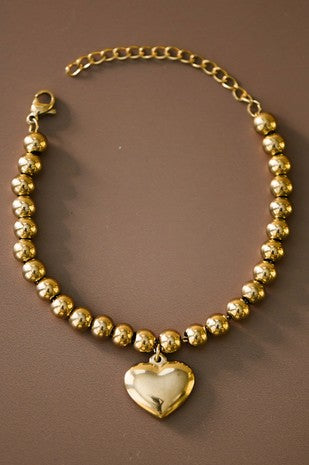 18k Gold plated Heart Bracelet
