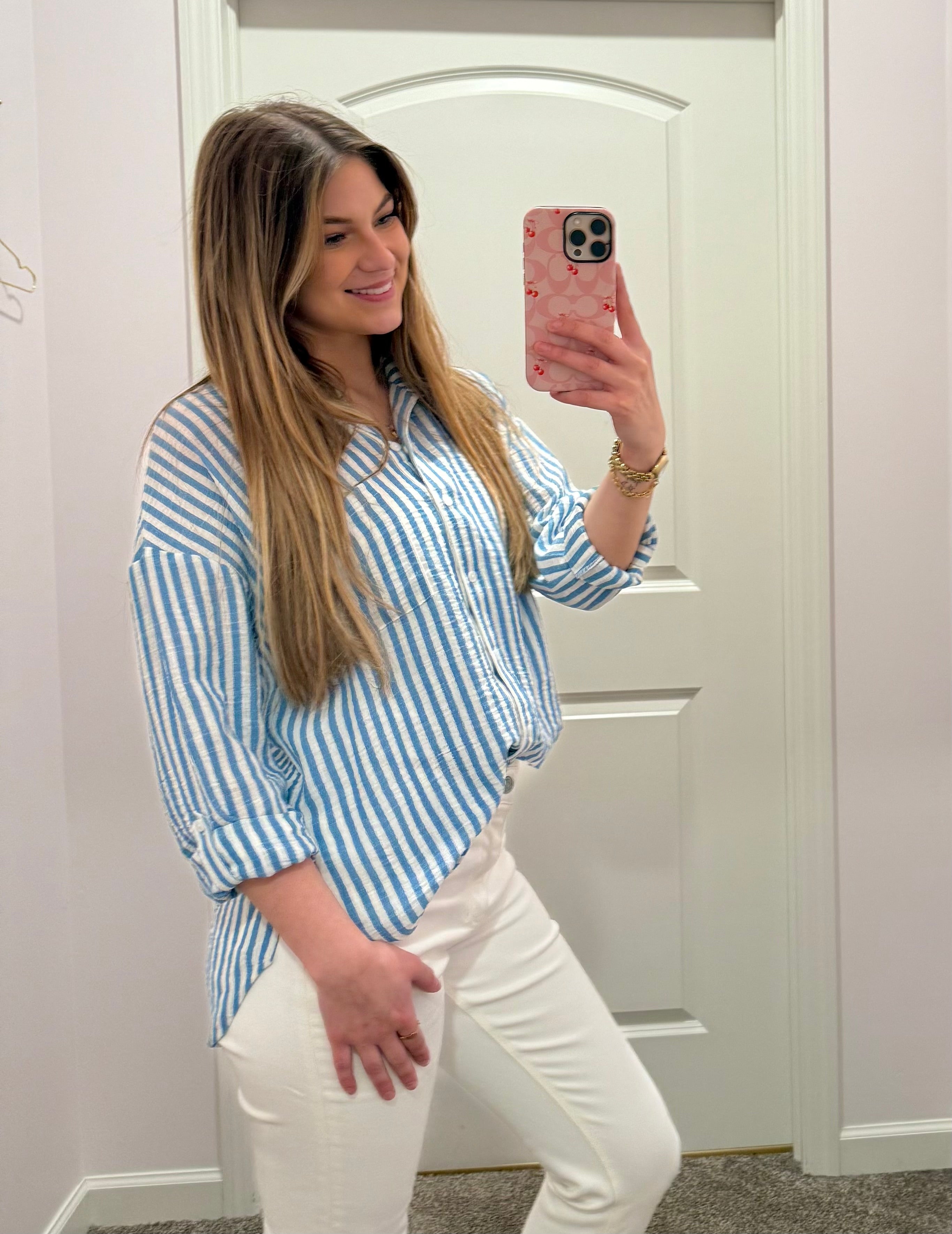 Coastal Button down Tops/ More Colors