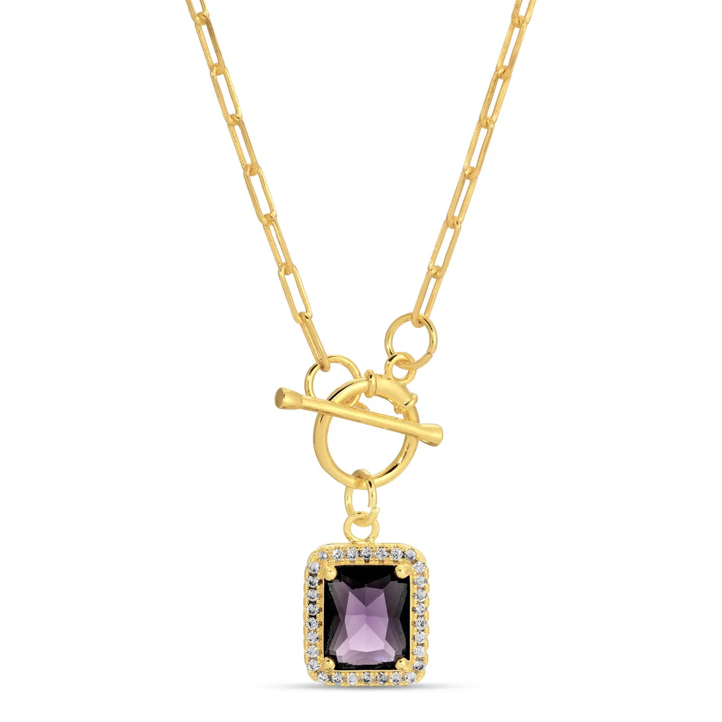 Purple Pendant Necklace