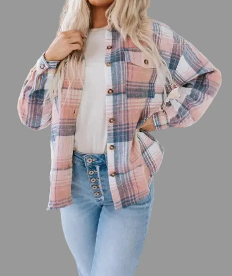 The Blush Plaid Flannel