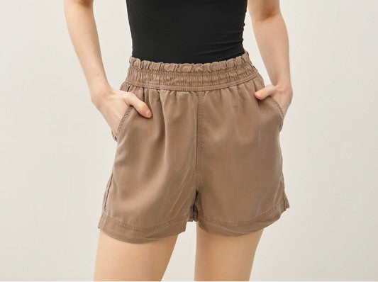 High Rise Tencel Shorts