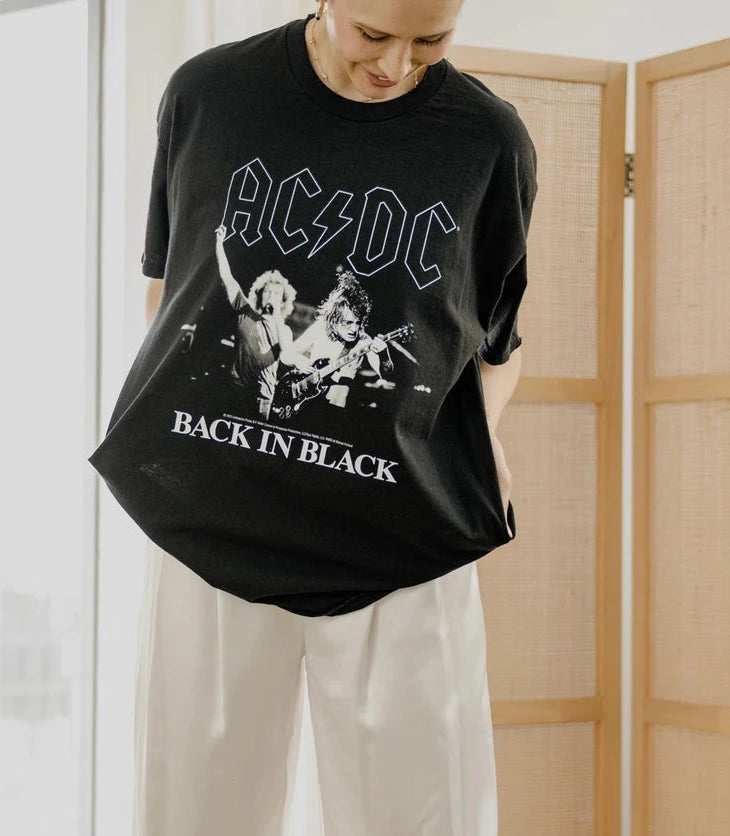 Black ACDC Graphic Tee