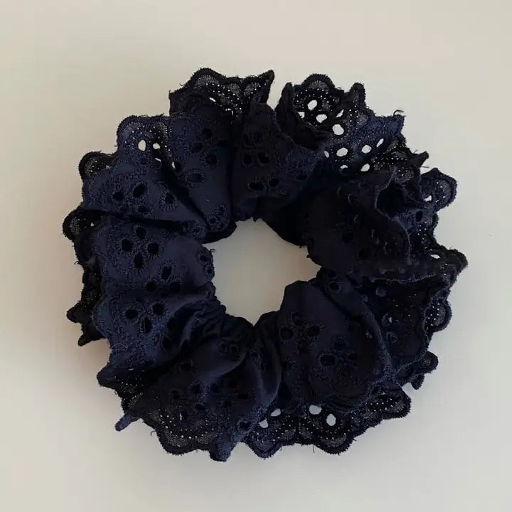 Black Lace Scrunchie