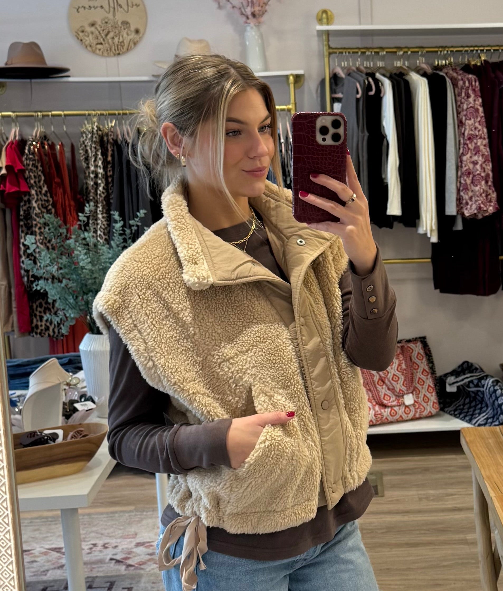 Sherpa Oversized Vest/ More Colors