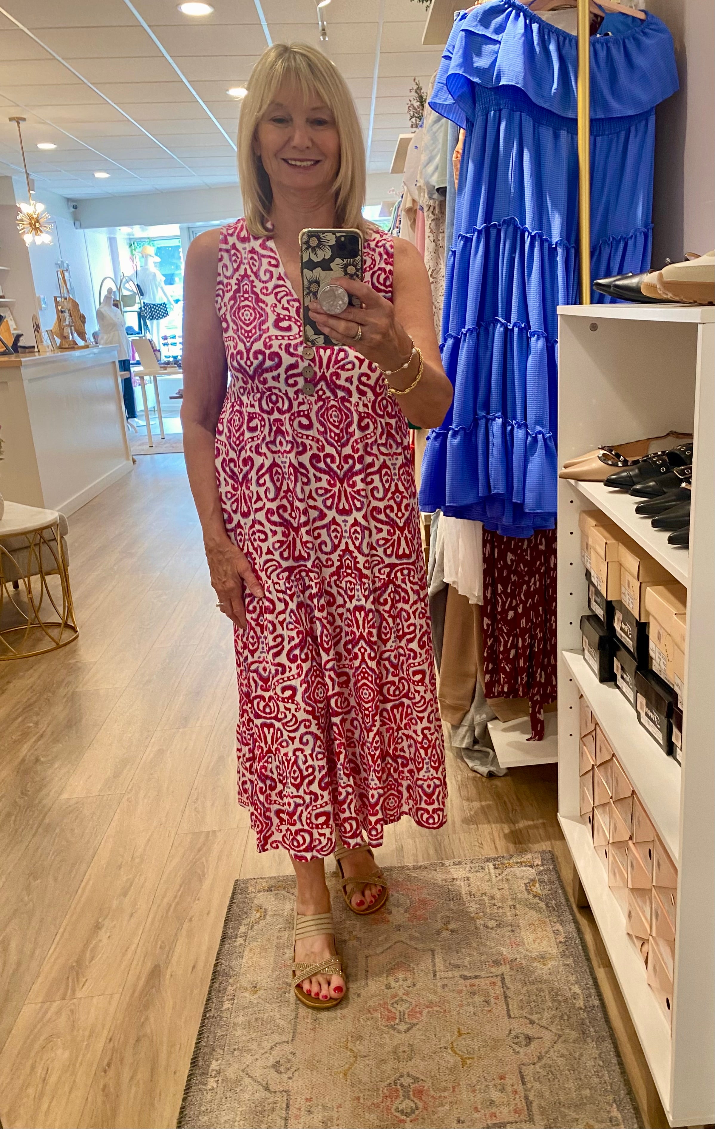 Sun Drenched Rose Maxi Dress