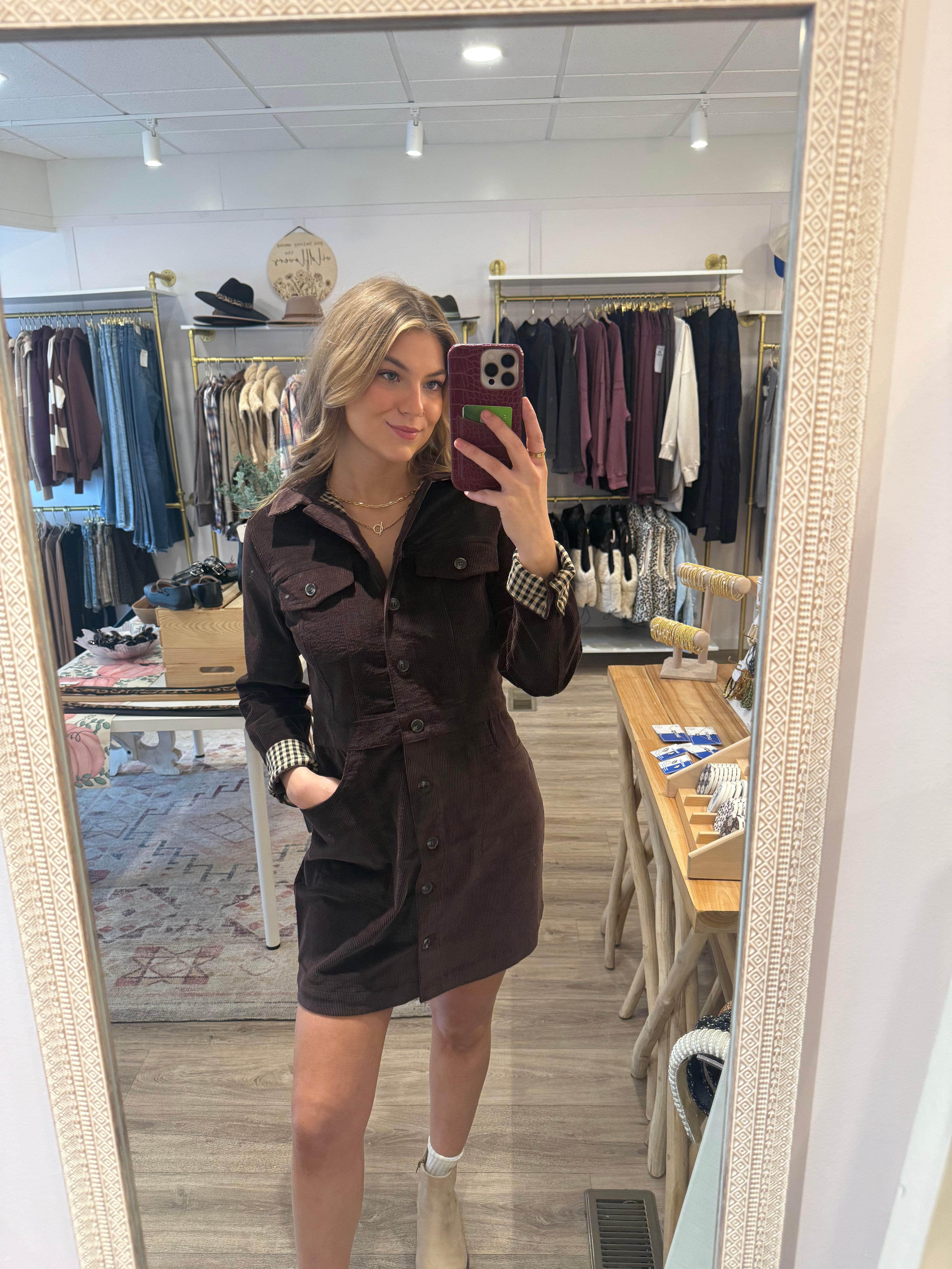 Corduroy Brown Dress