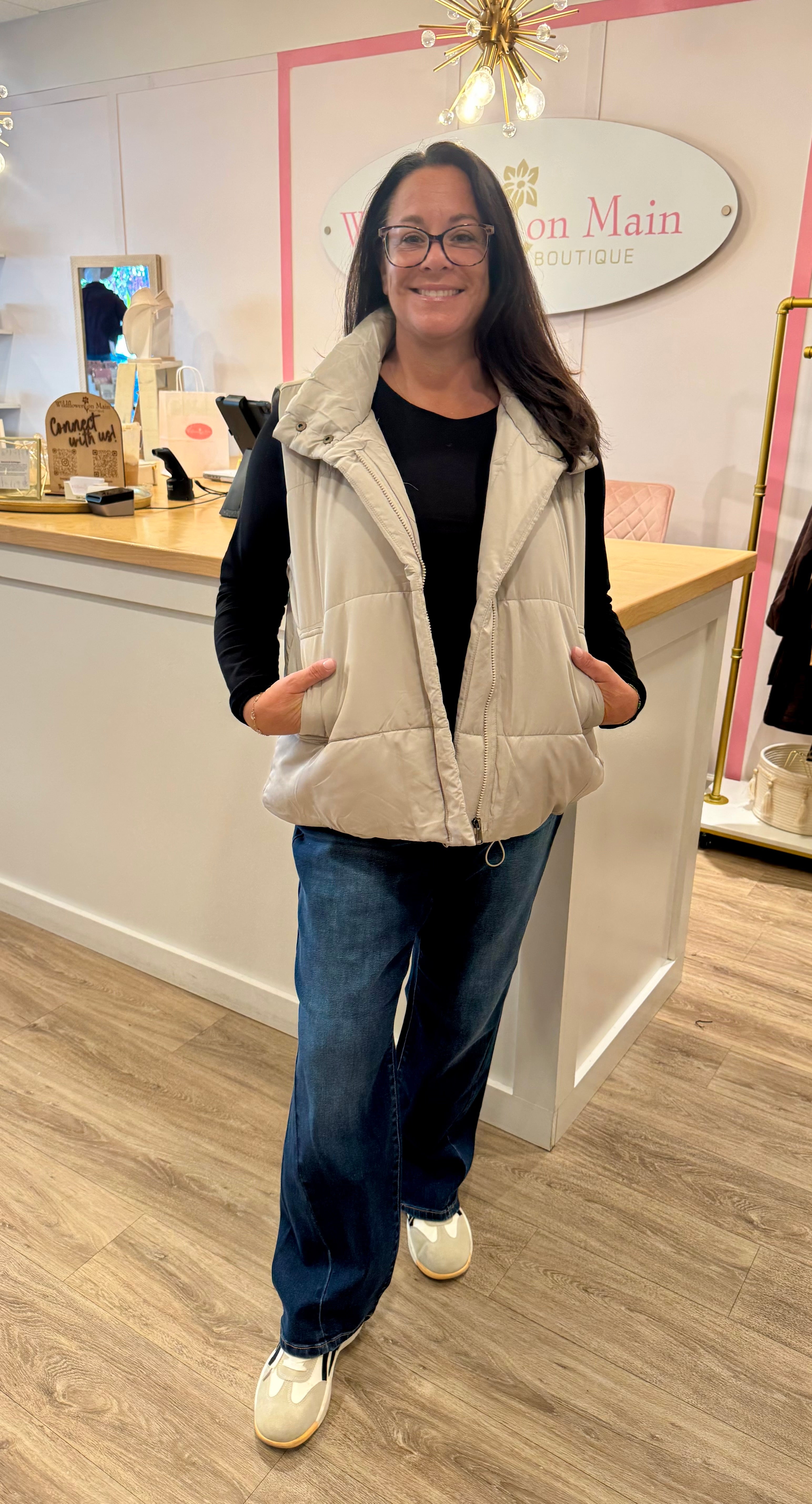 Plus Size Puffer Vest