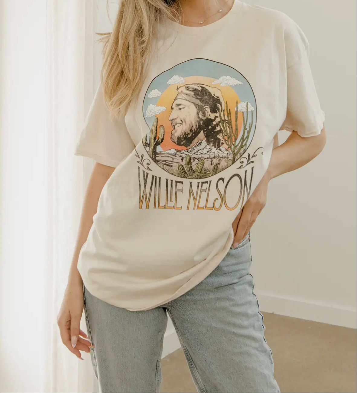 Ivory Willie Nelson Graphic Tee