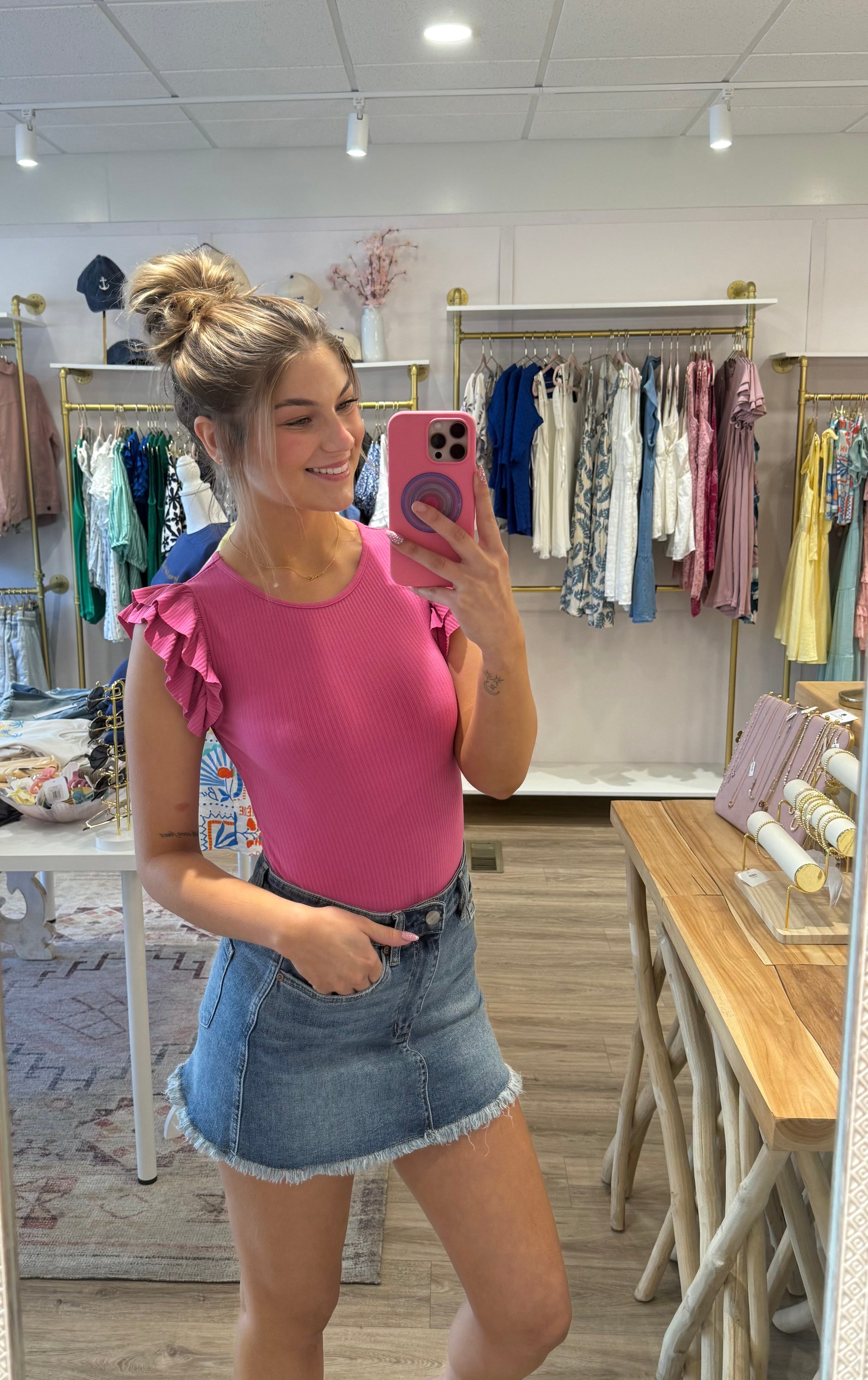 Ruffle Chic Bodysuit/ More Colors