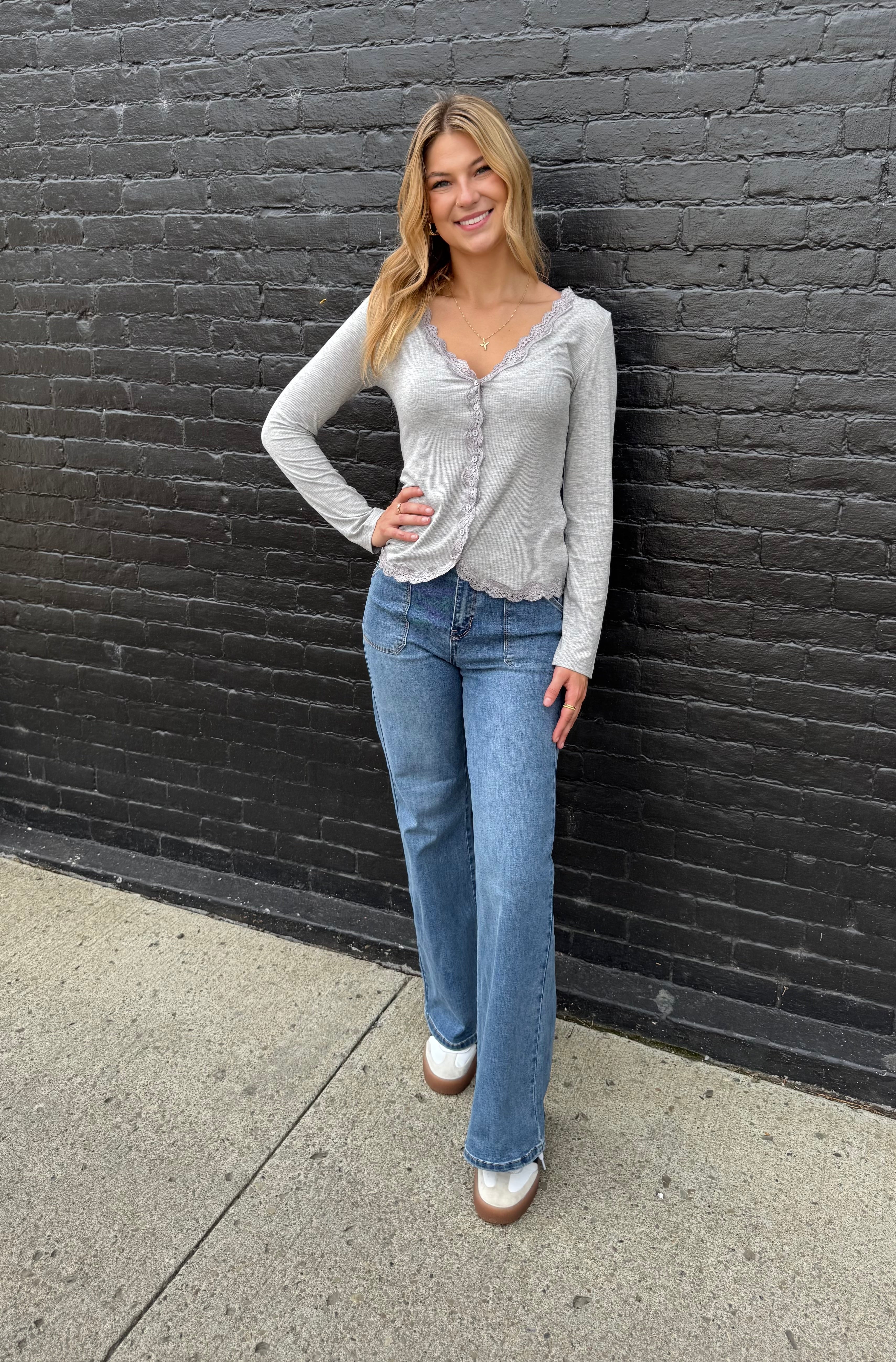 Heather Grey Top