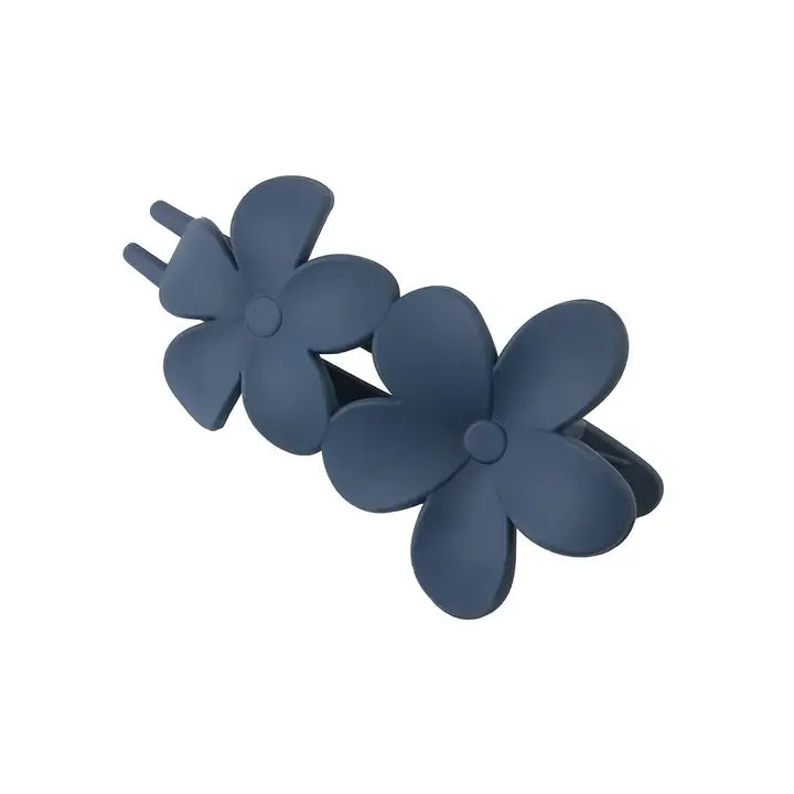 Double Flower Flat Hair Clip/ More Colors