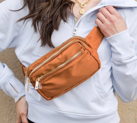 Hailey Nylon Sling Belt Bag/ More Colors