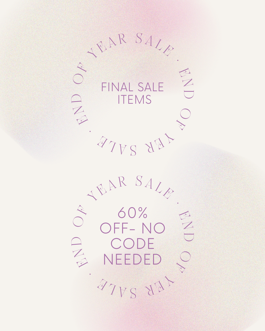 End of Year Clearance Sale- 60% Discount applies at checkout- FINAL SALE