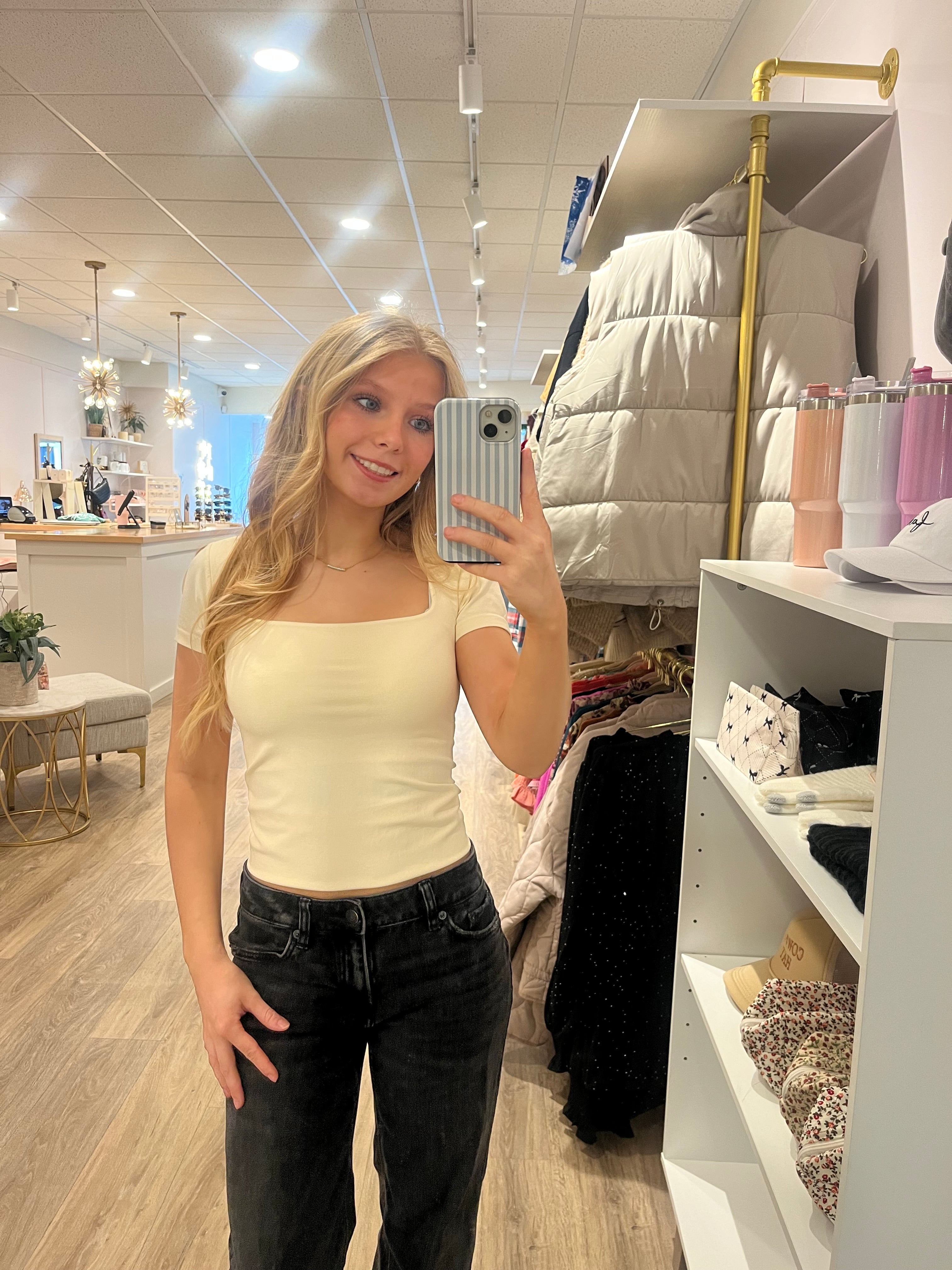 Squarely Chic Top/ More Colors