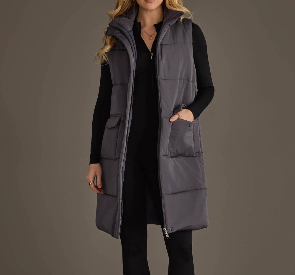 Dk. Gray Long Vest