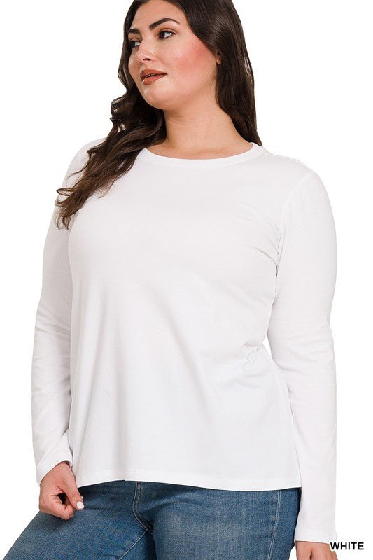 Plus Size Essential Long Sleeve Tops