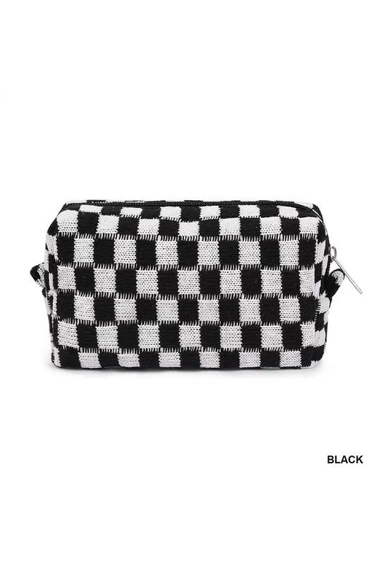 Checker Cosmetic Pouch