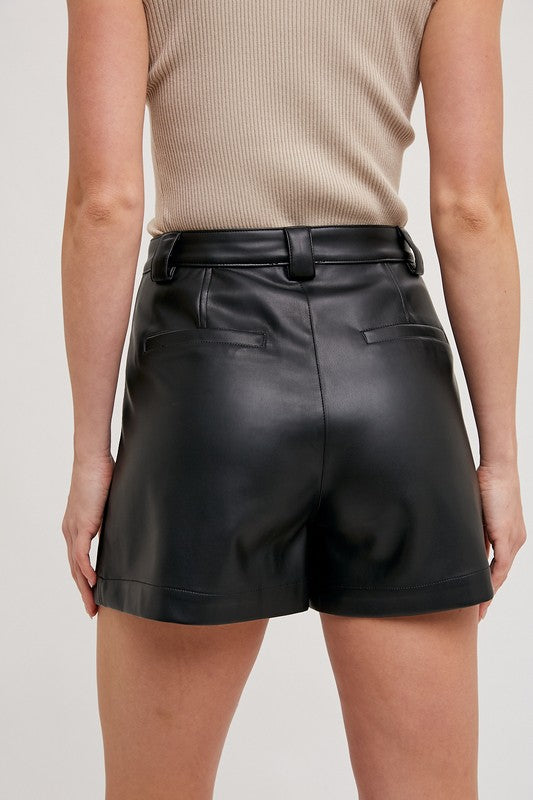 Edgy Elegance Pleated Skort