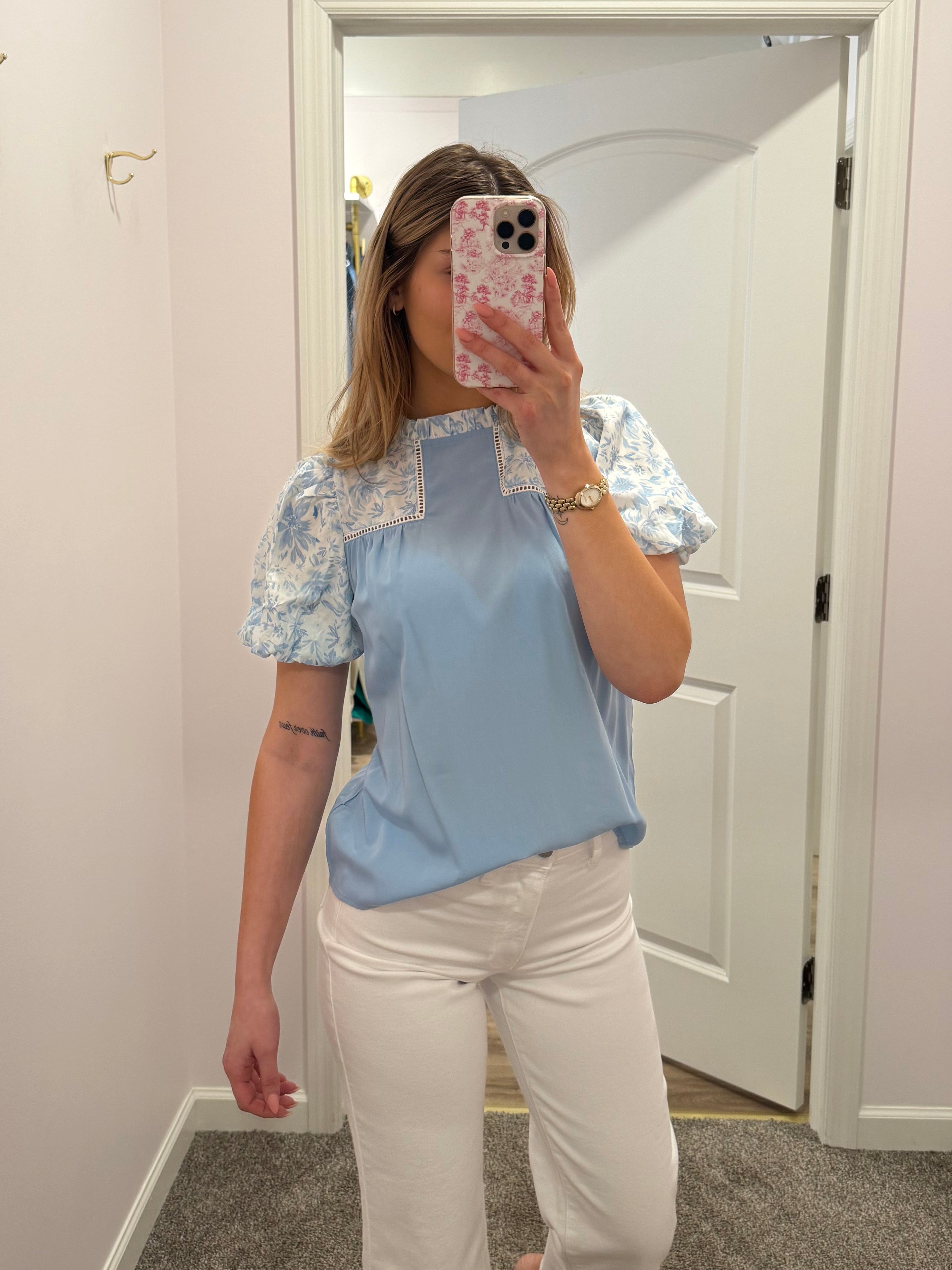 Bloomin' Blue Babe Blouse
