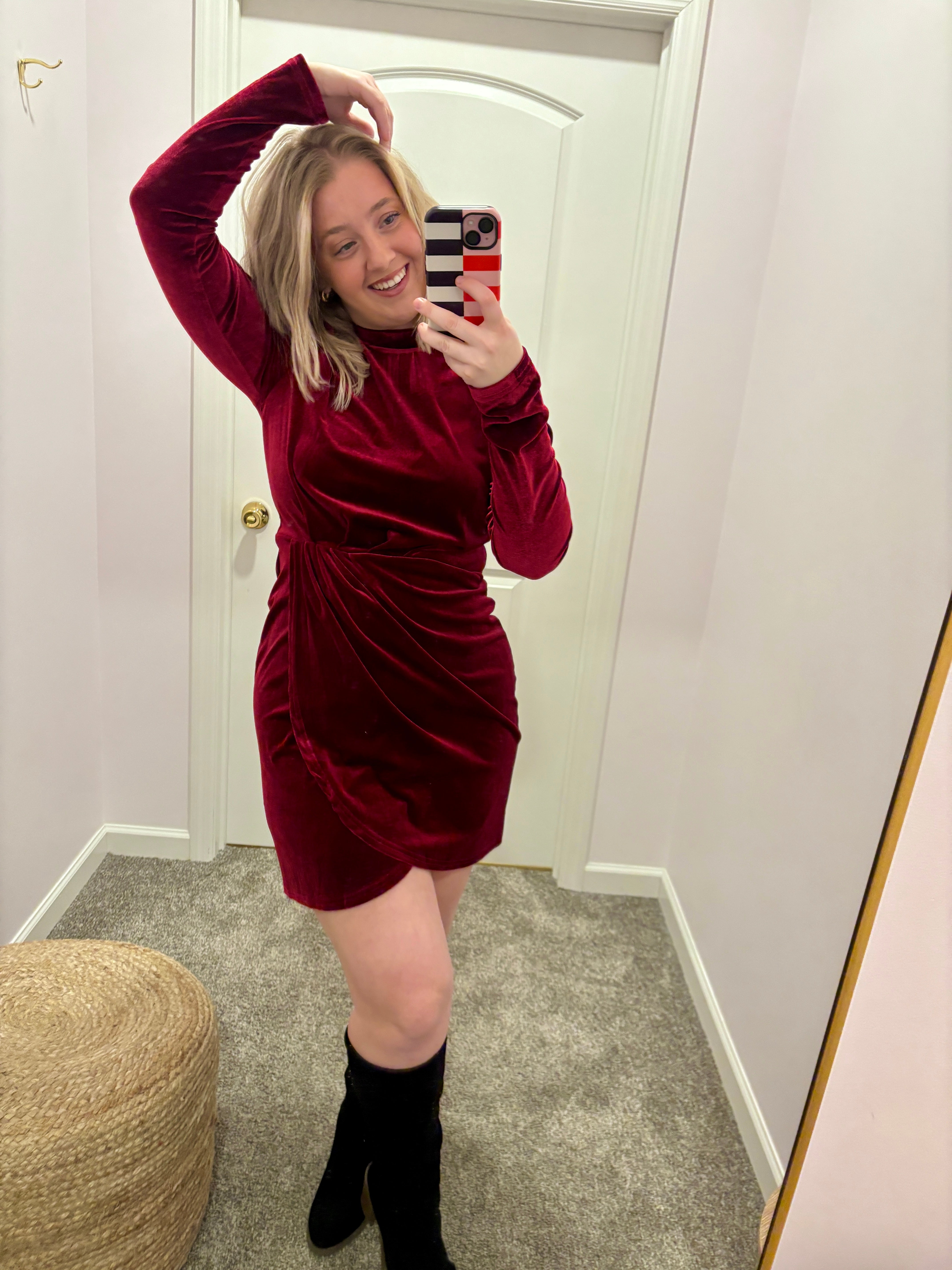 Season's Greetings Velvet Dress