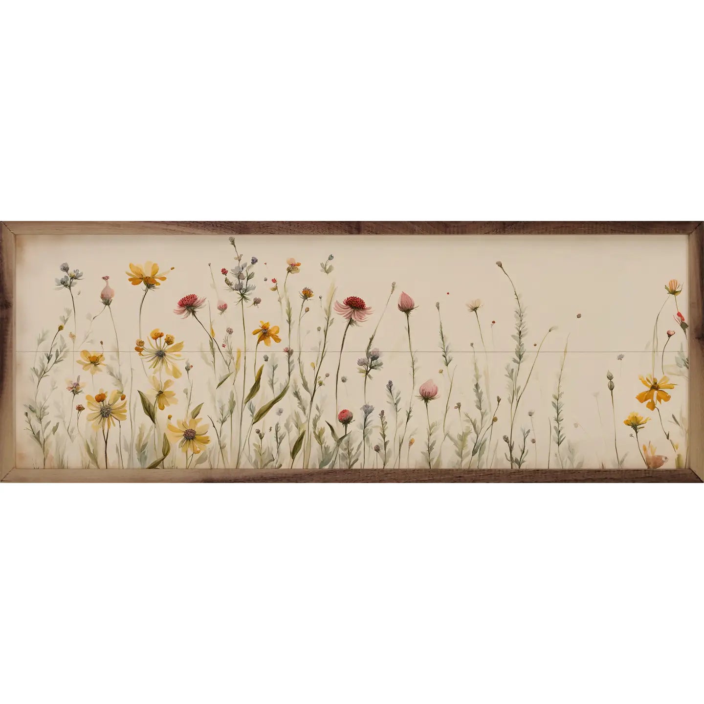 Floral hardwood plank