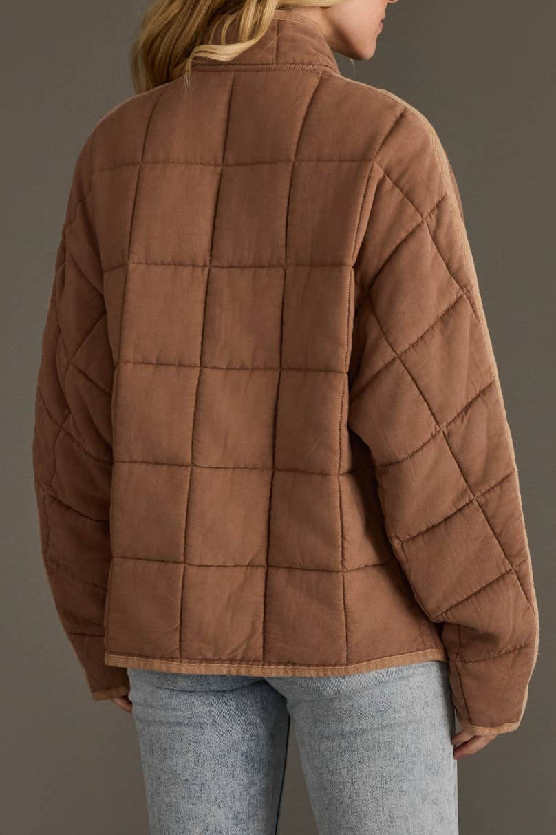 Tan Soft Quilted Jacket