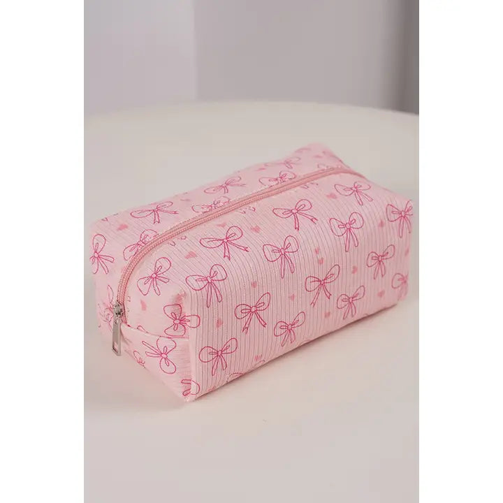 Pink Ribbon Makeup Bag