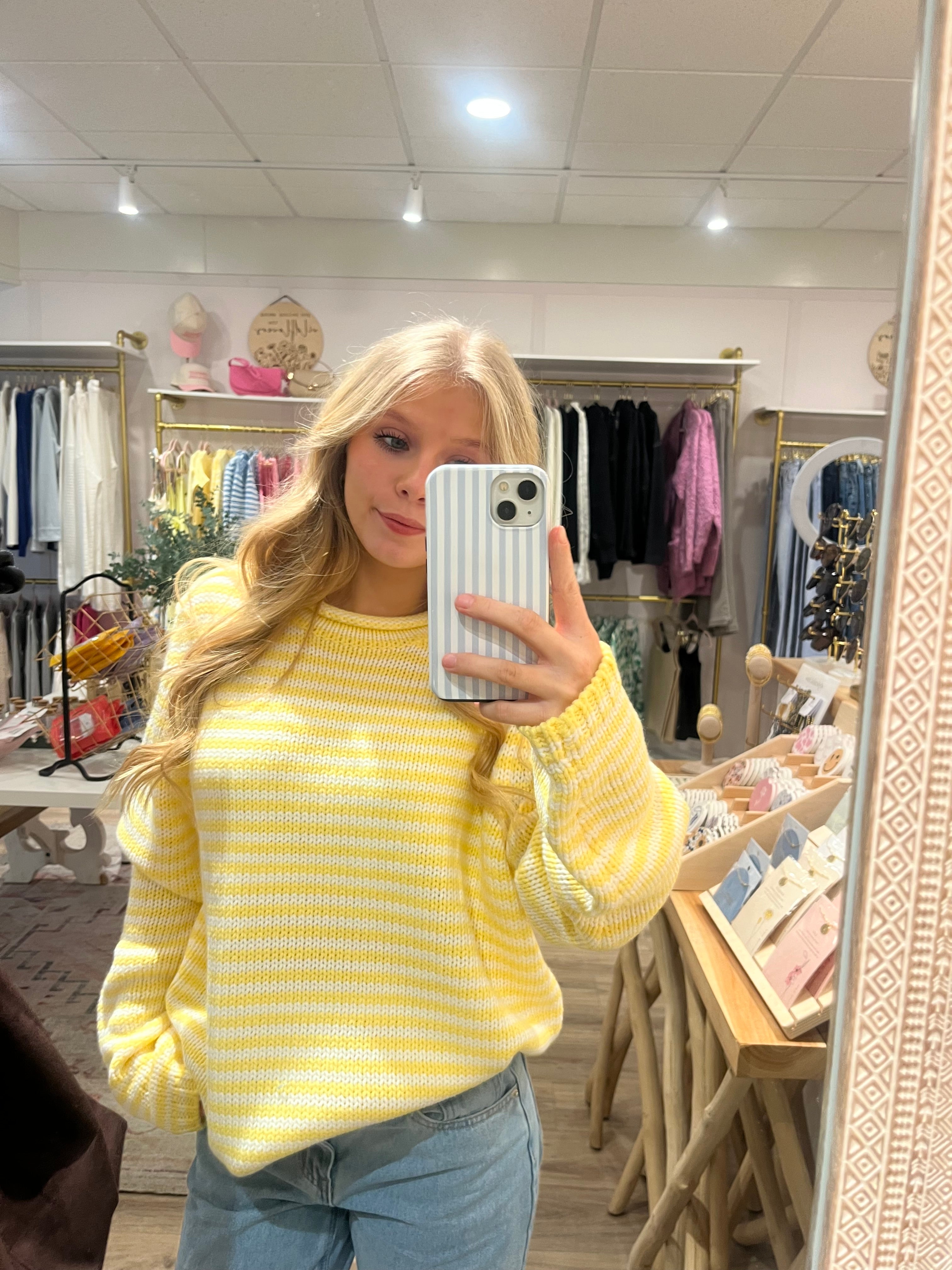 Oversized Spring Stroll Striped Sweater/ More Colors
