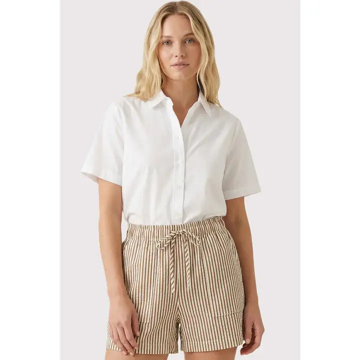 Lightweight Striped Paper Bag Shorts/ More Colors