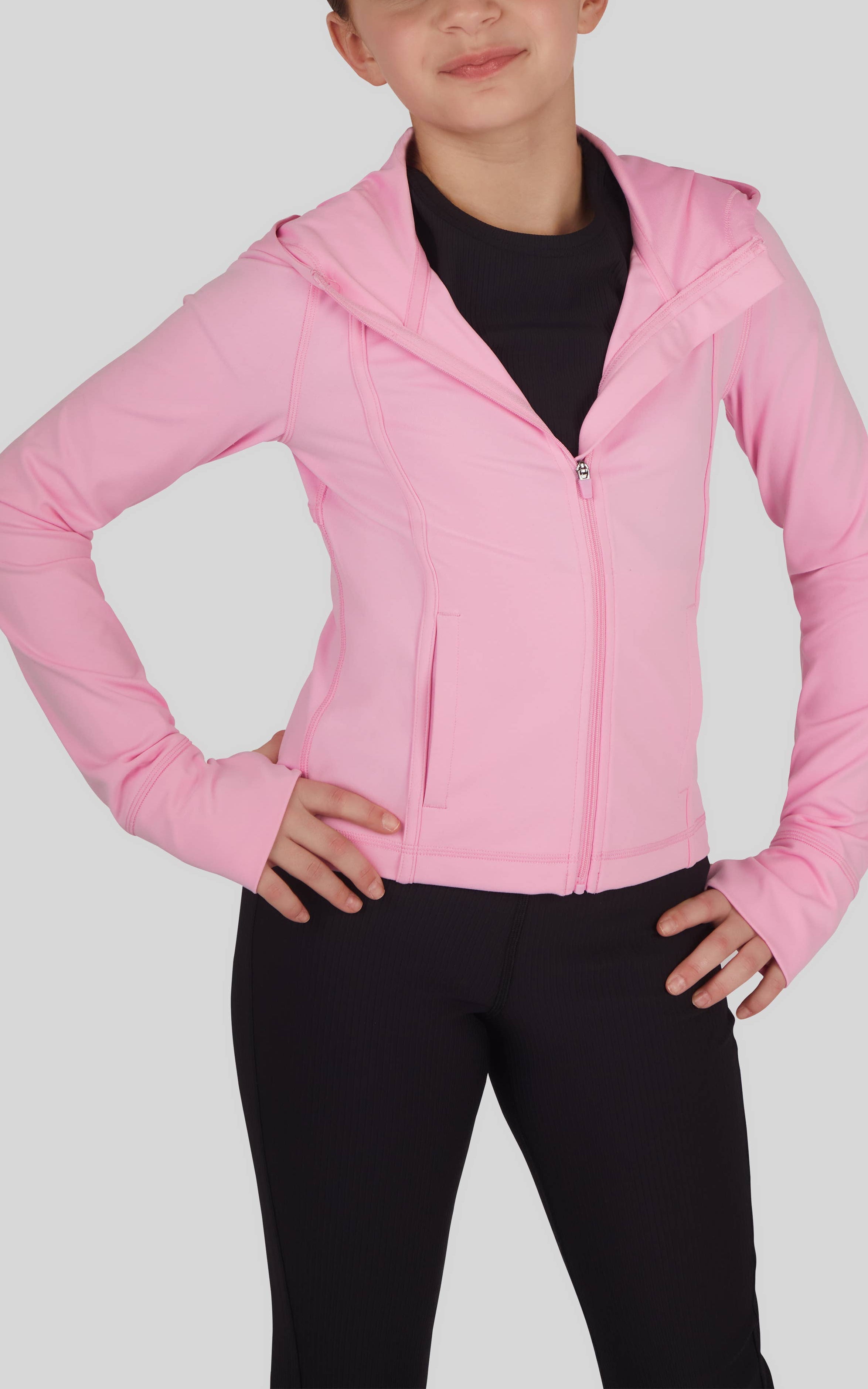 Girls Everyday Full Zip Active Jacket with Hood/ More Colors