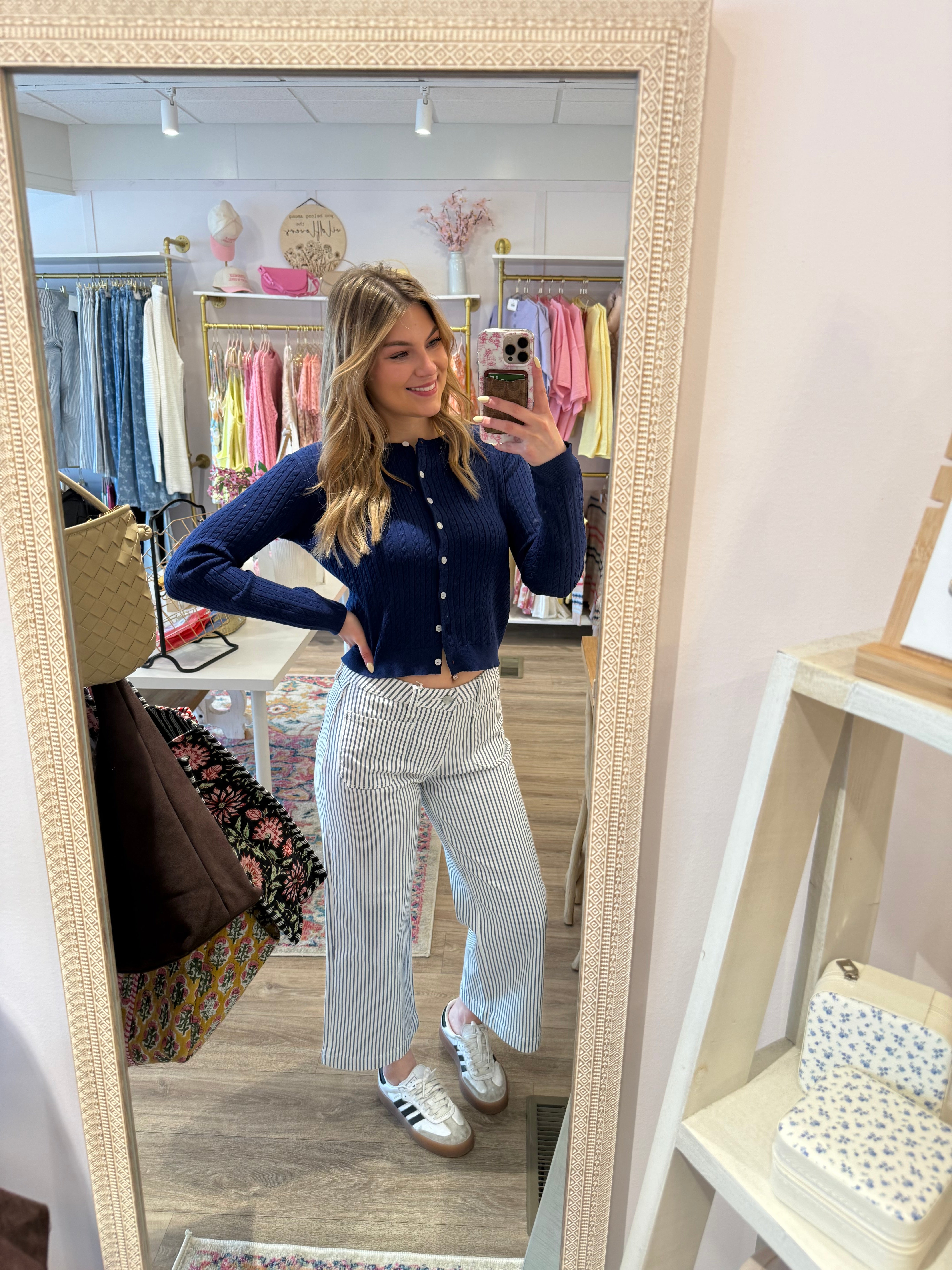 Striped Wide Leg Jean