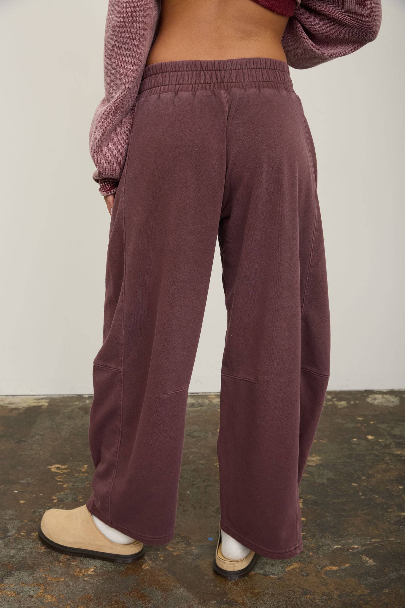 Smocked Waist Barrel Leg Sweatpants/ More Colors