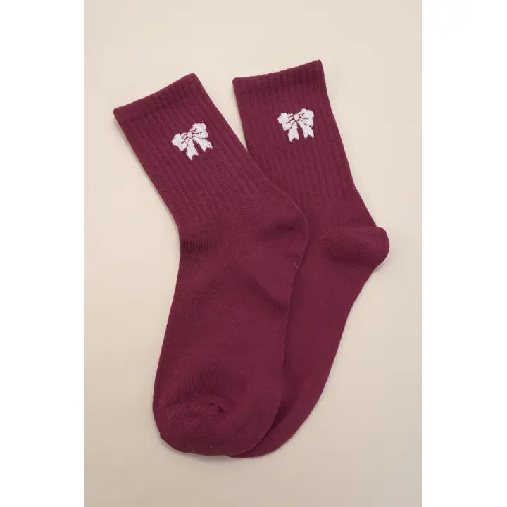 Bow Half Crew Socks/ More Colors