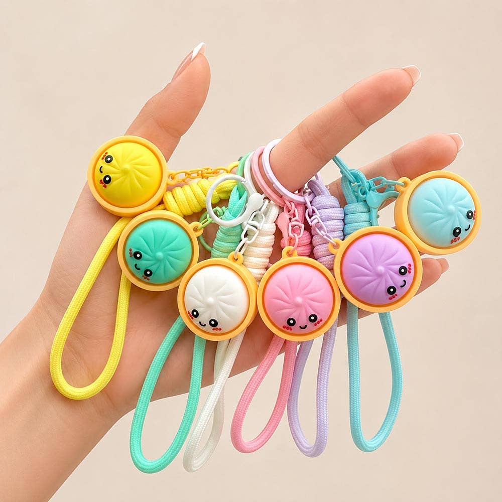 Cute Bao Bun Dumpling Bag Charm Keychains/ Assorted