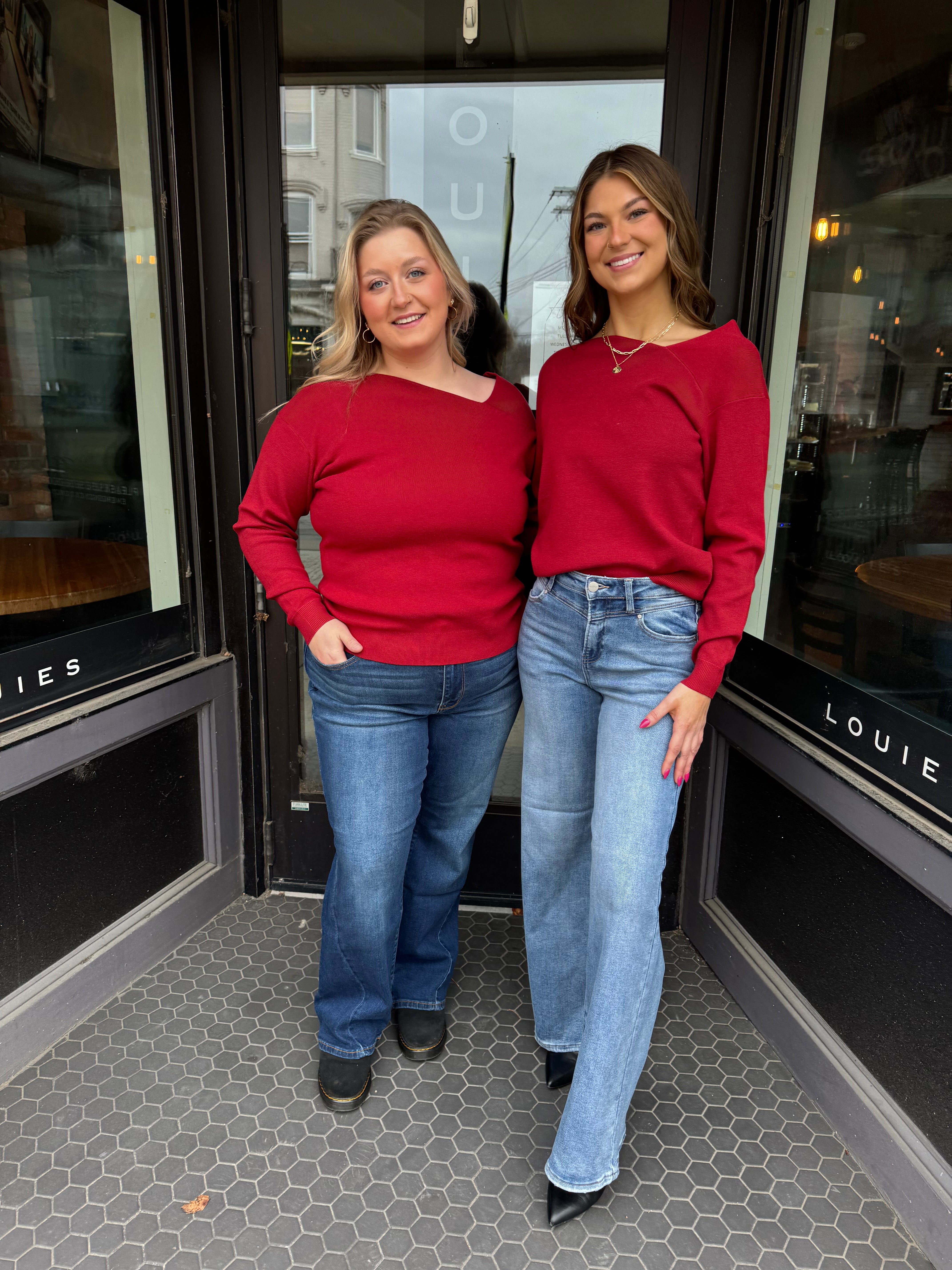 Asymmetrical Neck Sweater