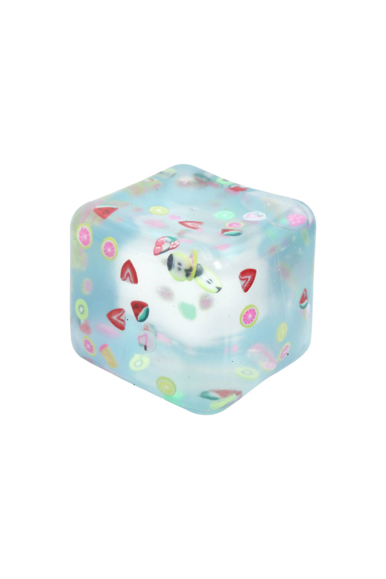 Colorful Fruit Slices Cube Maltose Putty Filled Squishy