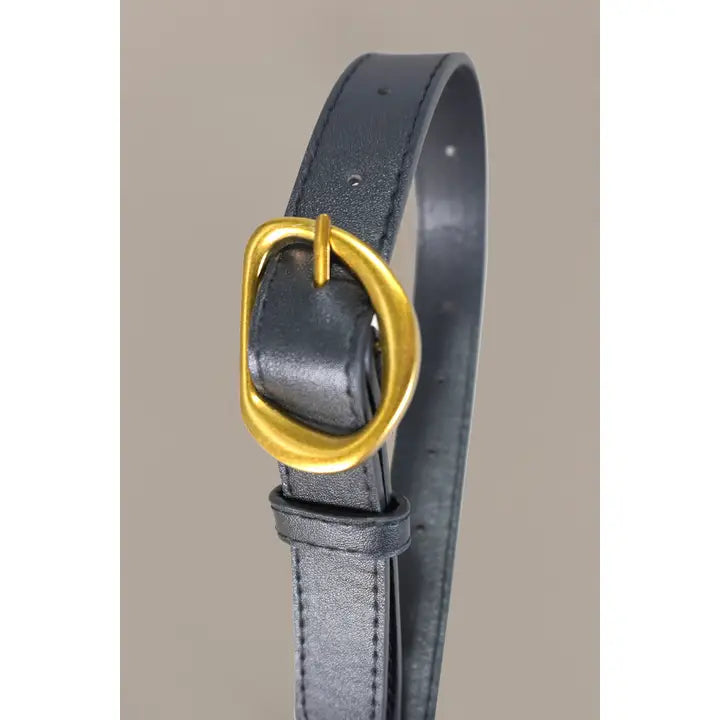 Contour Oval Leather Belt/ More Colors