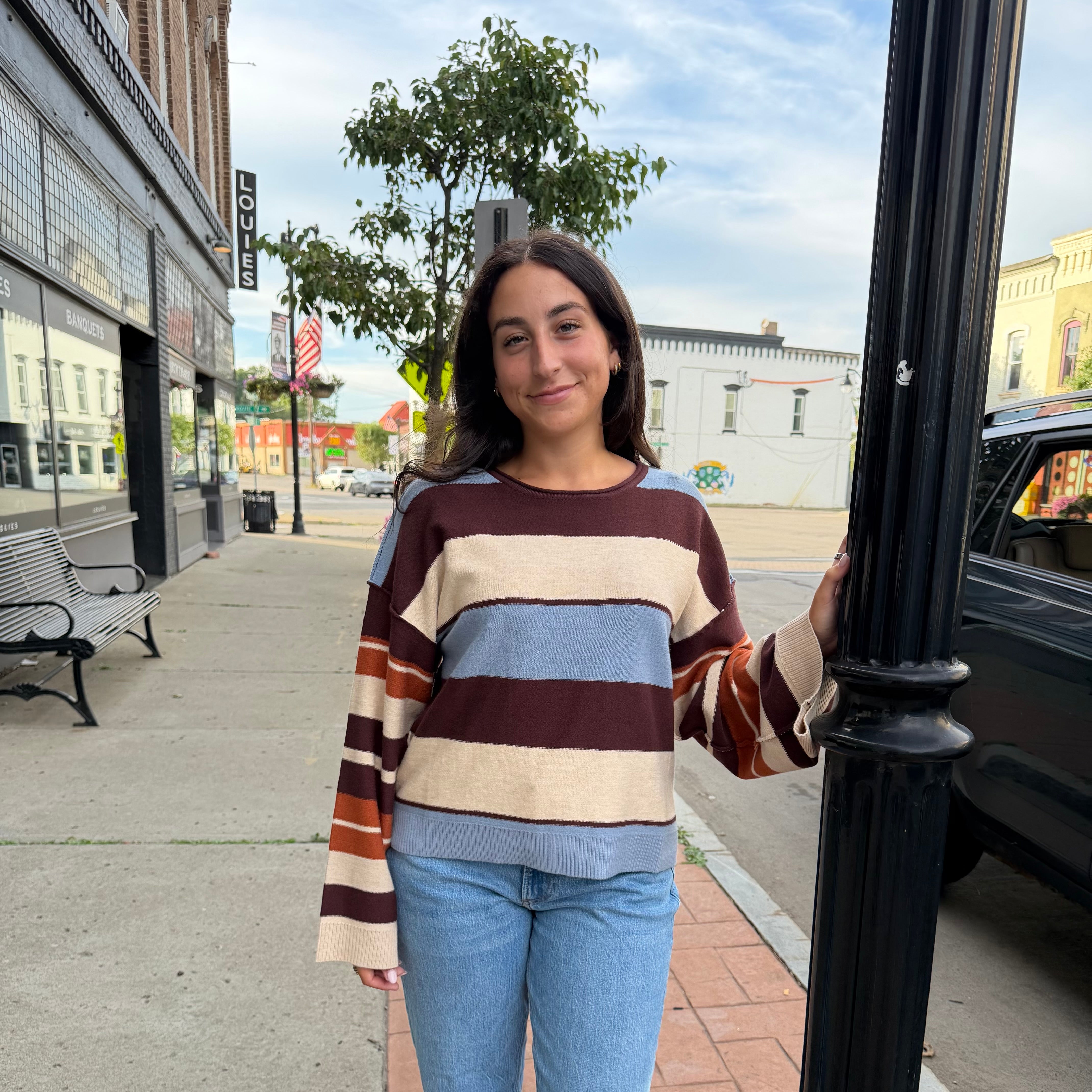 Multi Color Stripe Sweater