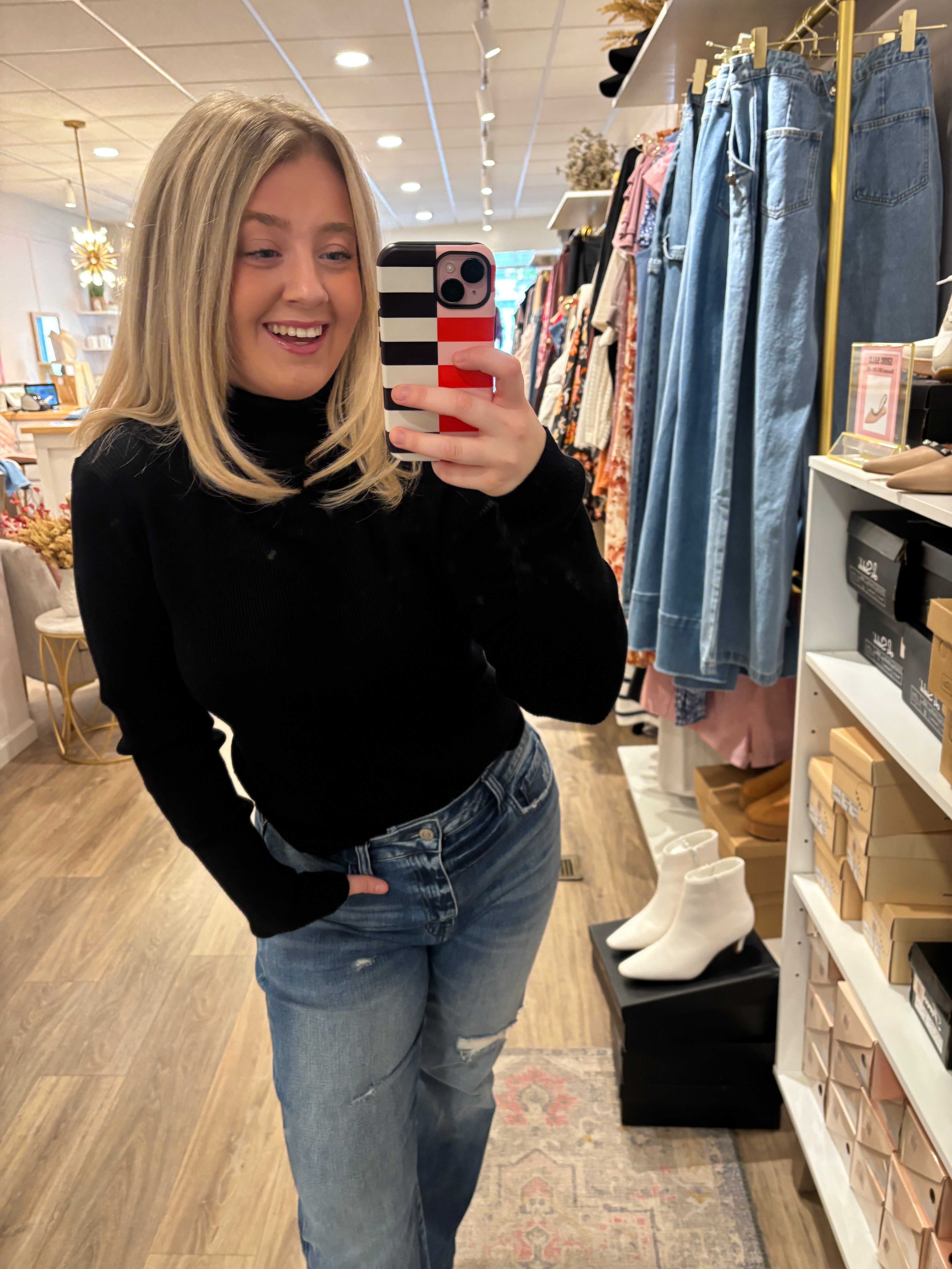 Ribbed Turtleneck Sweater/ More Colors