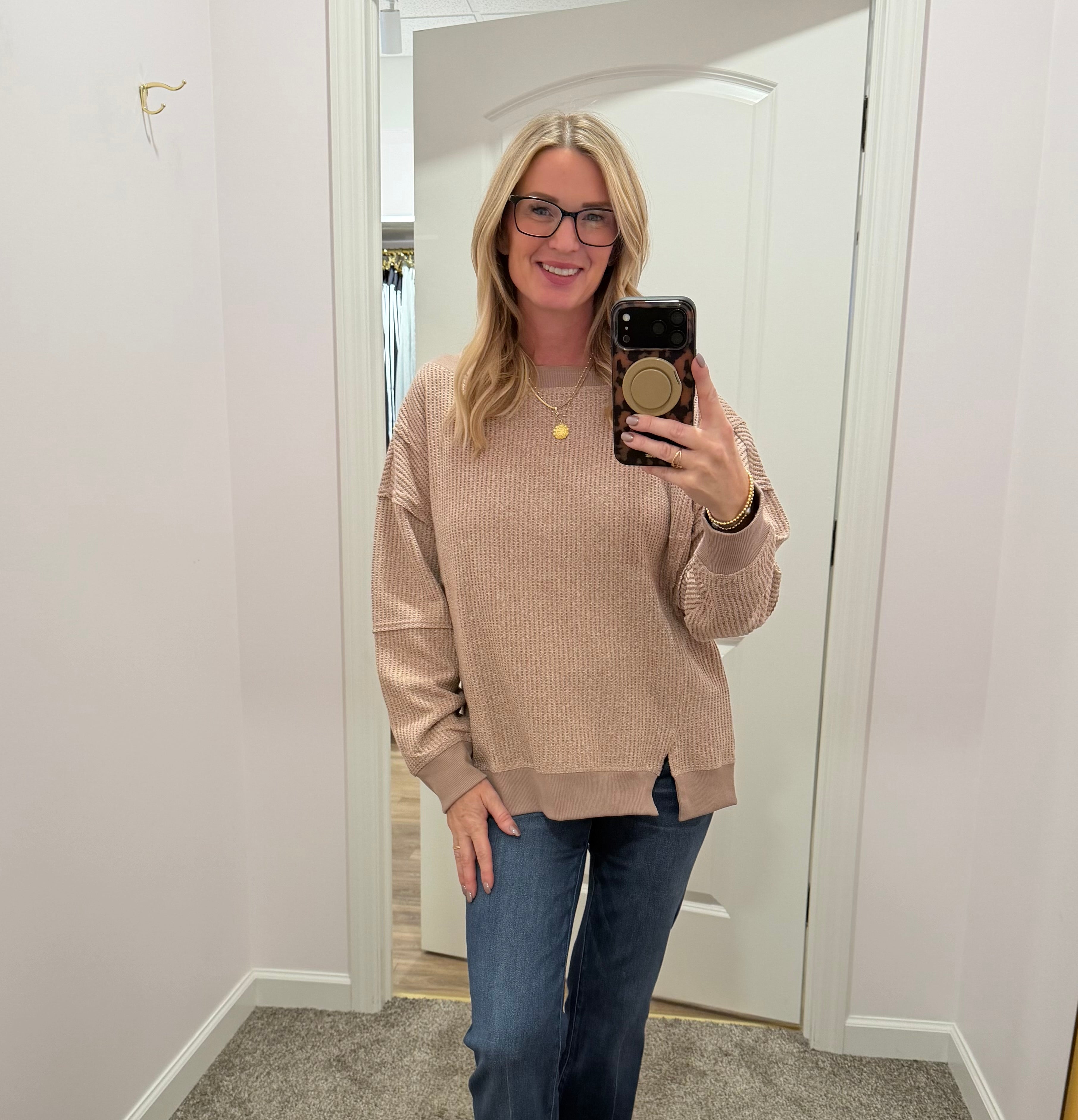 Effortless Waffle Knit Top