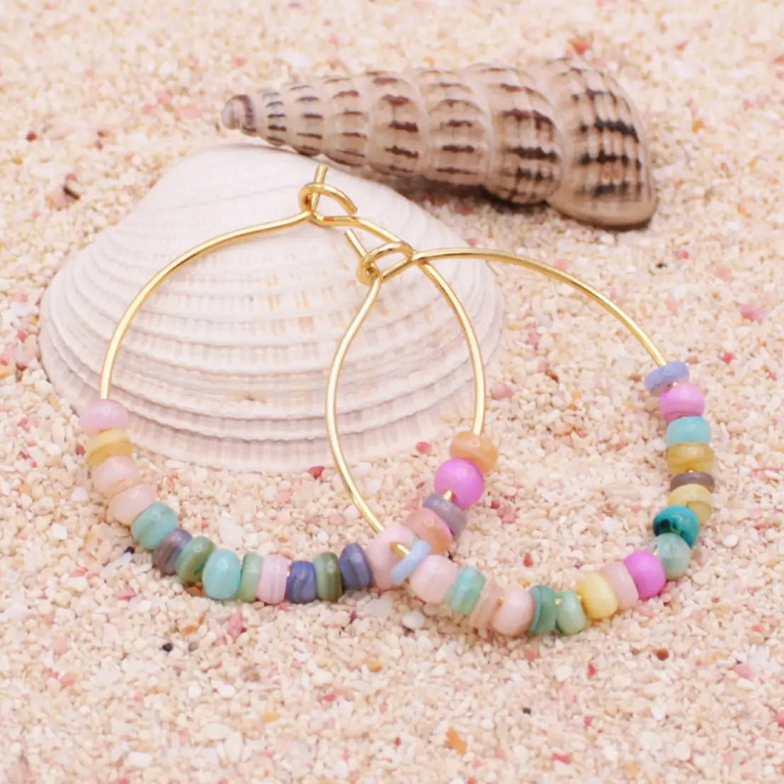 Seaside Hoop Earrings/ More Colors
