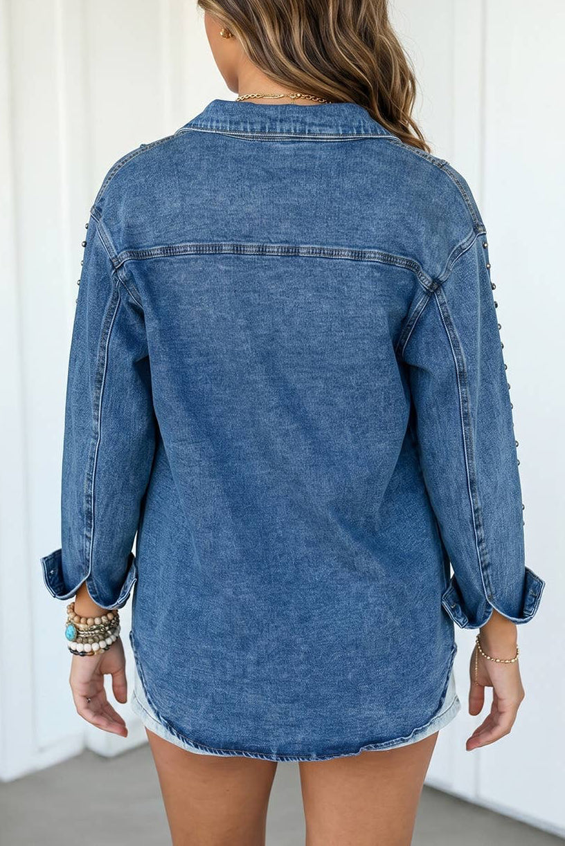 Western Denim Button Down Regular Fit Jacket