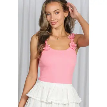 3D Floral Flattering Tank/ More Colors