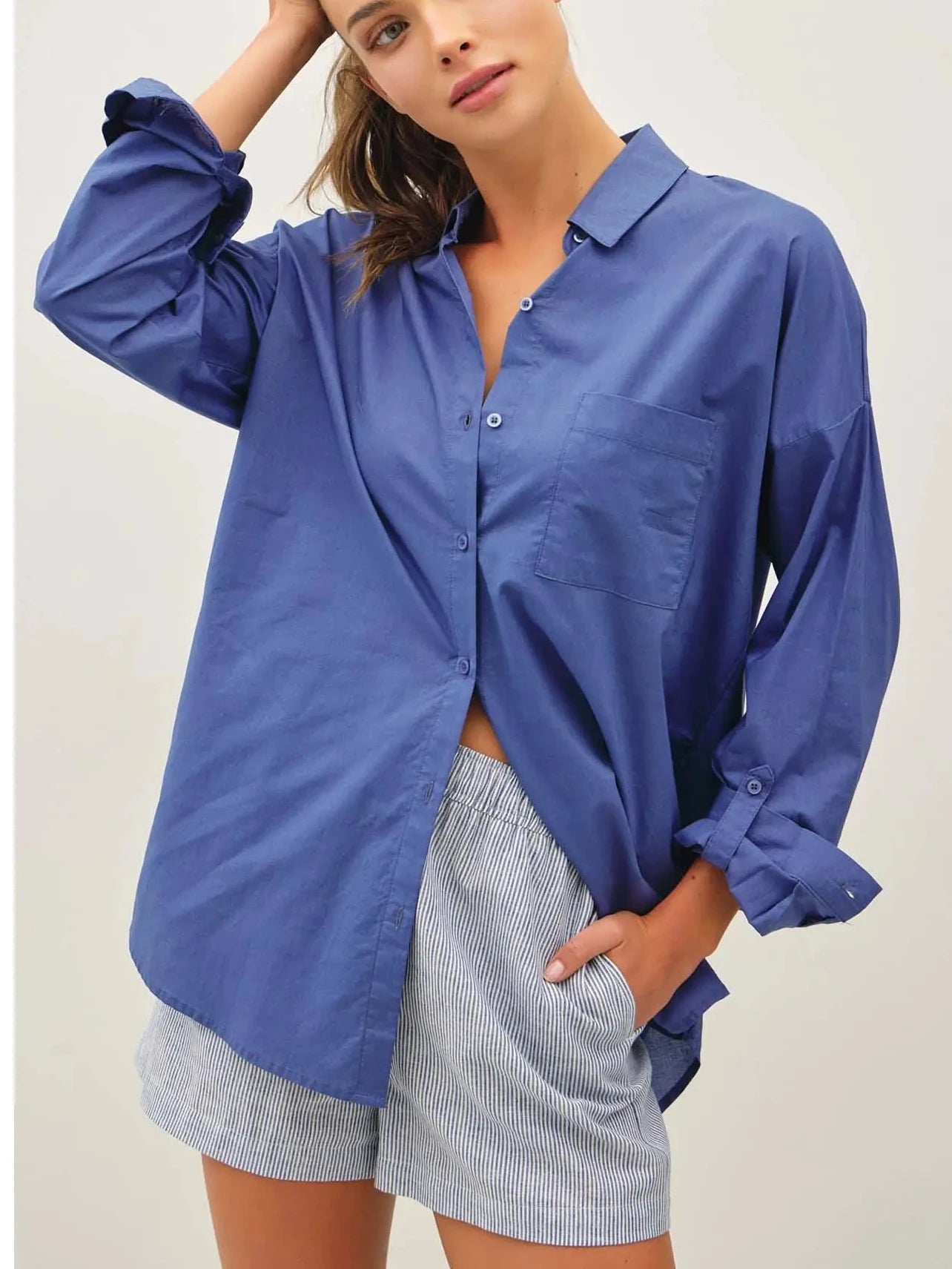 Coastal Breeze Button Down Top