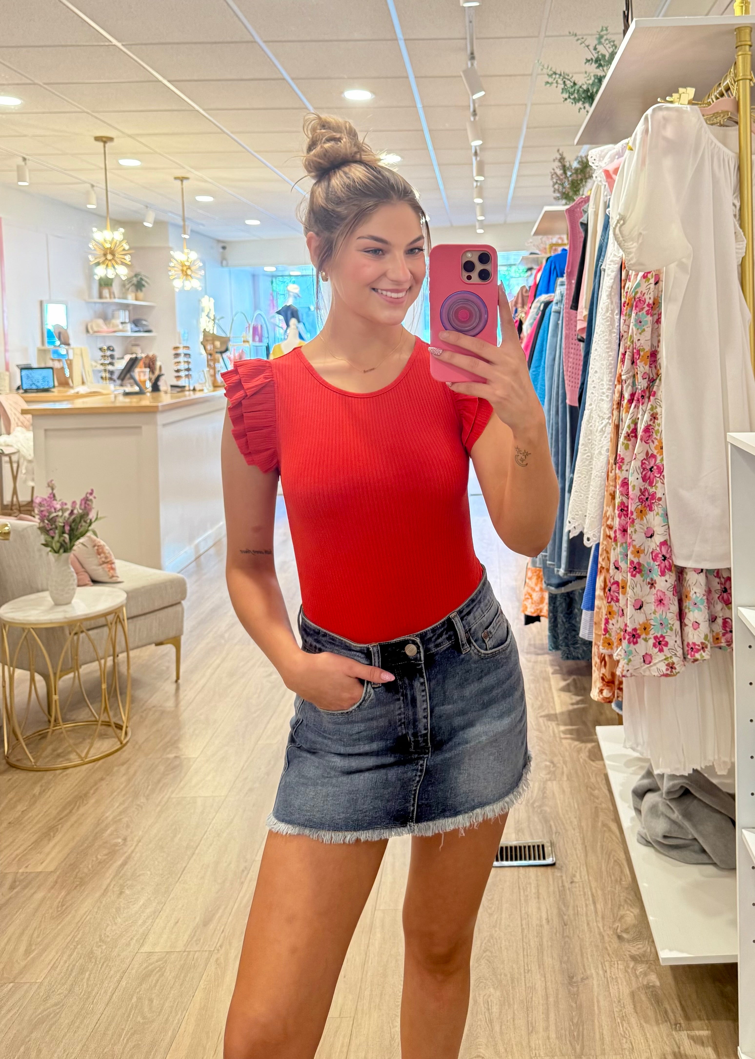Ruffle Chic Bodysuit/ More Colors
