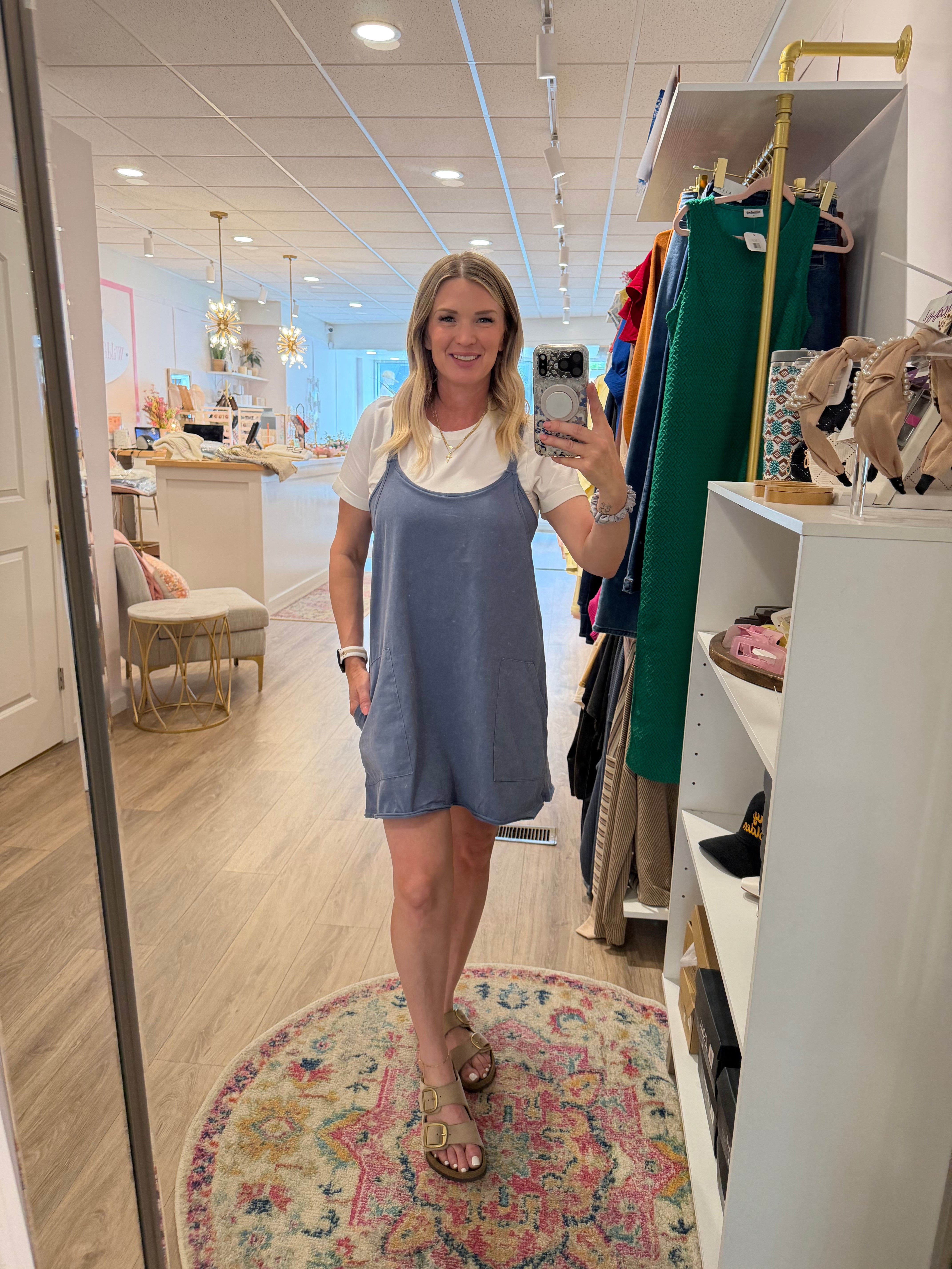 Mineral Washed All Day Active Dress with Built in Shorts