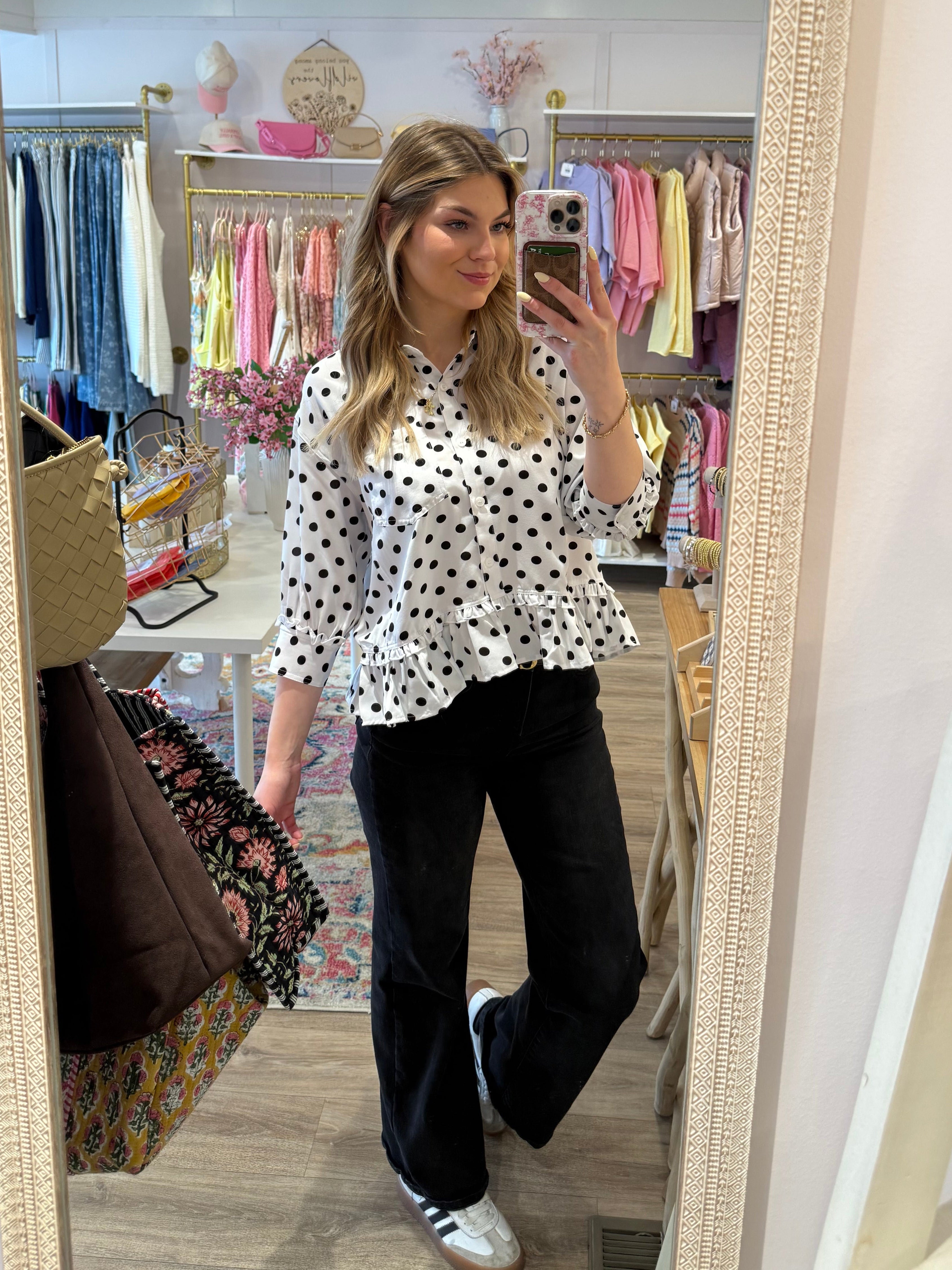 The Polka Dot Long Sleeve Top